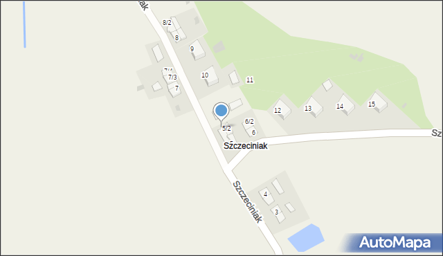 Szczeciniak, Szczeciniak, 5a, mapa Szczeciniak