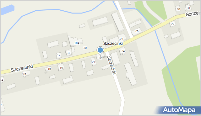 Szczecinki, Szczecinki, 22, mapa Szczecinki