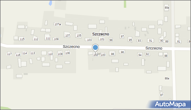 Szczecno, Szczecno, 102, mapa Szczecno