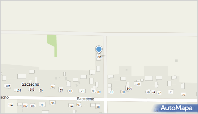 Szczecno, Szczecno, 89a, mapa Szczecno