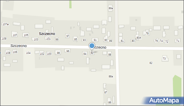 Szczecno, Szczecno, 92a, mapa Szczecno