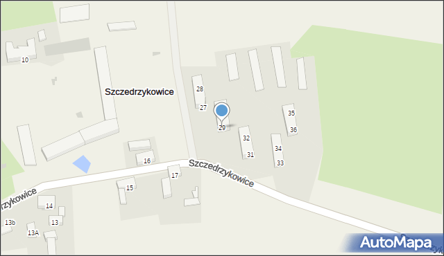 Szczedrzykowice, Szczedrzykowice, 29, mapa Szczedrzykowice