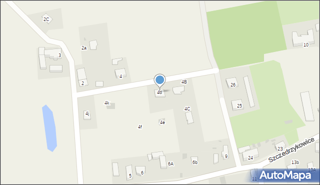 Szczedrzykowice, Szczedrzykowice, 4d, mapa Szczedrzykowice