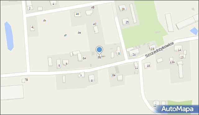 Szczedrzykowice, Szczedrzykowice, 6b, mapa Szczedrzykowice
