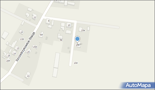 Szczedrzykowice, Szczedrzykowice-Stacja, 10b, mapa Szczedrzykowice