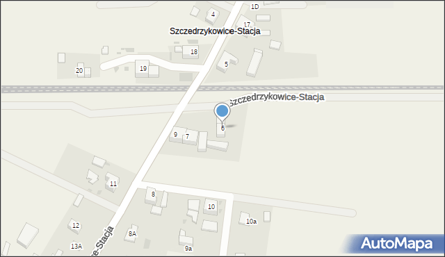 Szczedrzykowice, Szczedrzykowice-Stacja, 6, mapa Szczedrzykowice