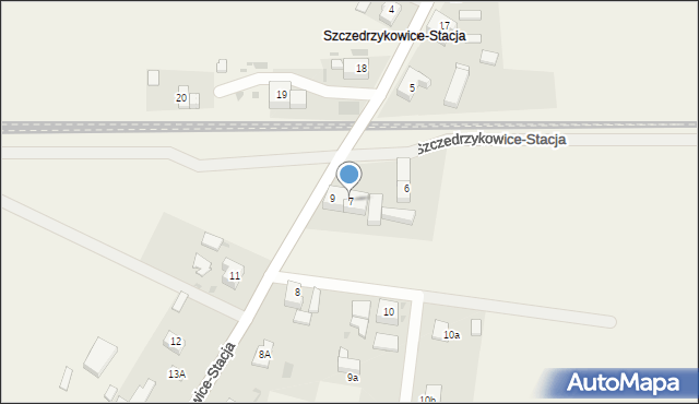 Szczedrzykowice, Szczedrzykowice-Stacja, 7, mapa Szczedrzykowice
