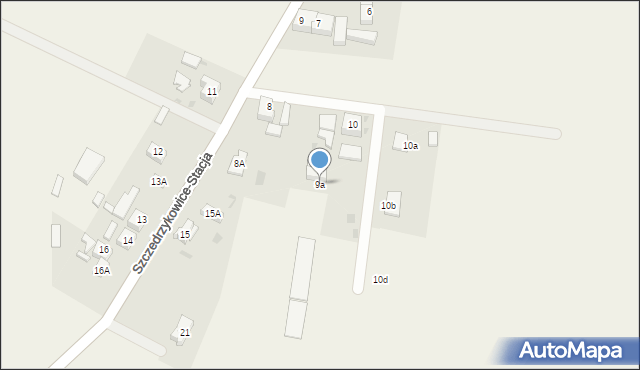 Szczedrzykowice, Szczedrzykowice-Stacja, 9a, mapa Szczedrzykowice