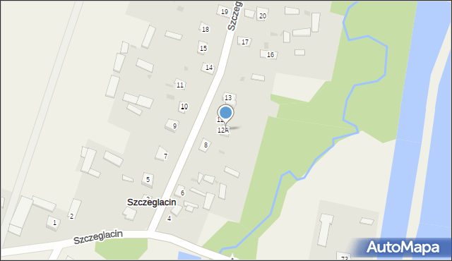 Szczeglacin, Szczeglacin, 13A, mapa Szczeglacin