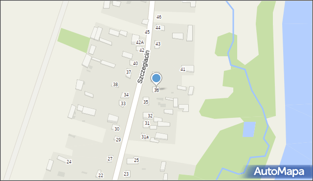 Szczeglacin, Szczeglacin, 36, mapa Szczeglacin