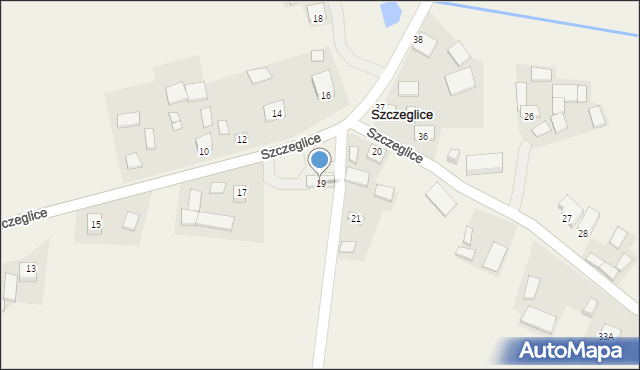 Szczeglice, Szczeglice, 19, mapa Szczeglice