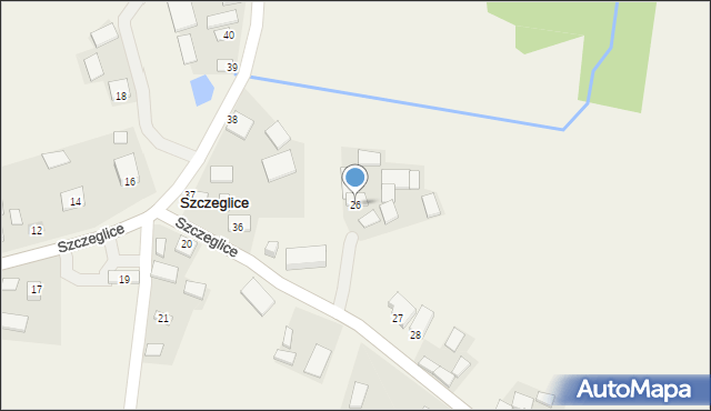 Szczeglice, Szczeglice, 26, mapa Szczeglice