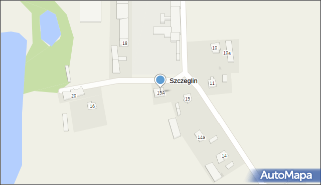 Szczeglin, Szczeglin, 15A, mapa Szczeglin