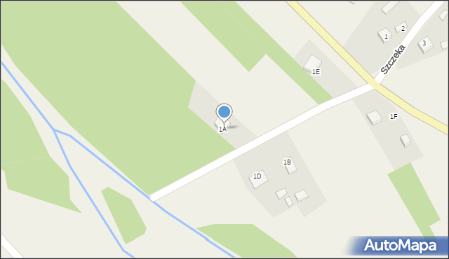 Szczeka, Szczeka, 1C, mapa Szczeka