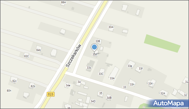 Szczekarków, Szczekarków, 33d, mapa Szczekarków