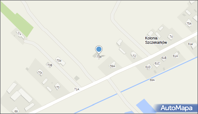 Szczekarków, Szczekarków, 72b, mapa Szczekarków