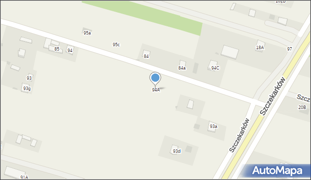 Szczekarków, Szczekarków, 94A, mapa Szczekarków