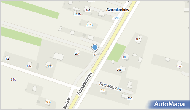 Szczekarków, Szczekarków, 97, mapa Szczekarków