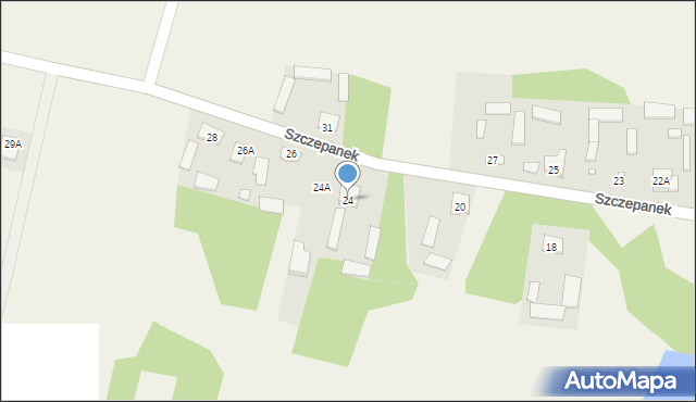 Szczepanek, Szczepanek, 24, mapa Szczepanek