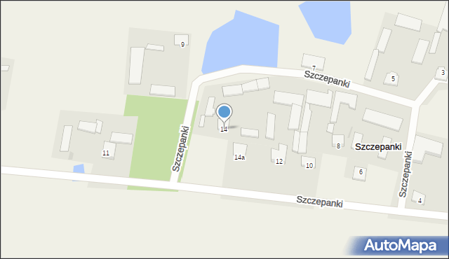 Szczepanki, Szczepanki, 14, mapa Szczepanki