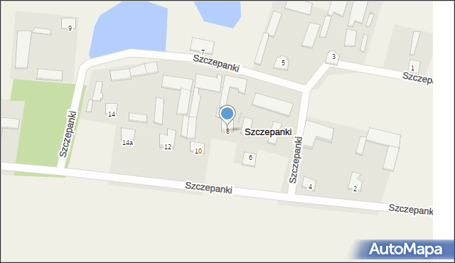 Szczepanki, Szczepanki, 8, mapa Szczepanki