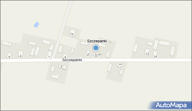 Szczepanki, Szczepanki, 11, mapa Szczepanki
