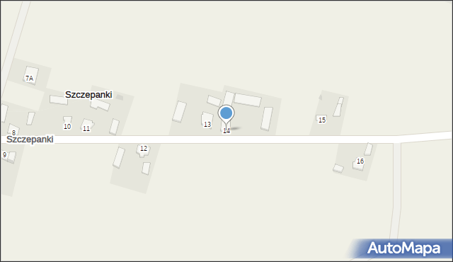 Szczepanki, Szczepanki, 14, mapa Szczepanki