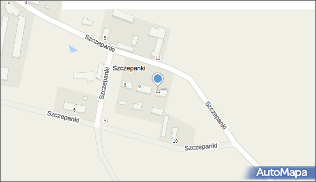 Szczepanki, Szczepanki, 11, mapa Szczepanki
