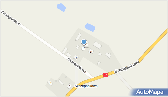 Szczepankowo, Szczepankowo, 10, mapa Szczepankowo