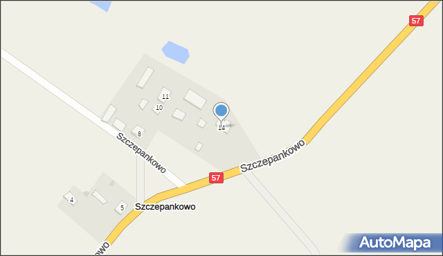 Szczepankowo, Szczepankowo, 14, mapa Szczepankowo