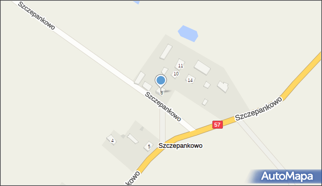 Szczepankowo, Szczepankowo, 8, mapa Szczepankowo