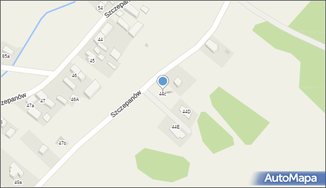 Szczepanów, Szczepanów, 44c, mapa Szczepanów
