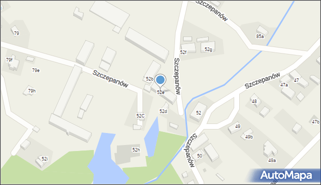 Szczepanów, Szczepanów, 52e, mapa Szczepanów