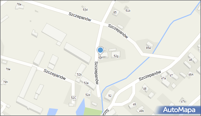 Szczepanów, Szczepanów, 52f, mapa Szczepanów