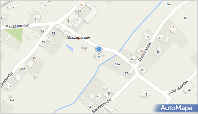 Szczepanów, Szczepanów, 58b, mapa Szczepanów