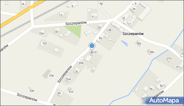 Szczepanów, Szczepanów, 60, mapa Szczepanów