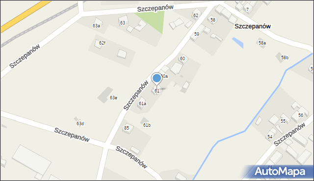 Szczepanów, Szczepanów, 61, mapa Szczepanów