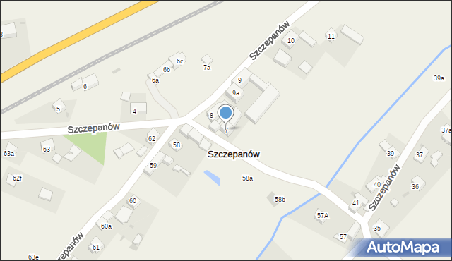 Szczepanów, Szczepanów, 7, mapa Szczepanów