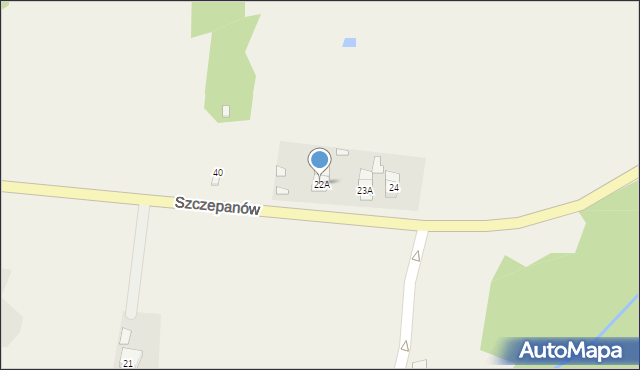 Szczepanów, Szczepanów, 22A, mapa Szczepanów