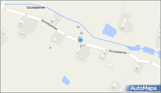 Szczepanów, Szczepanów, 34, mapa Szczepanów