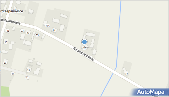 Szczepanowice, Szczepanowice, 37, mapa Szczepanowice