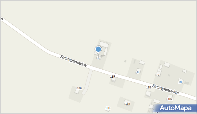 Szczepanowice, Szczepanowice, 7, mapa Szczepanowice