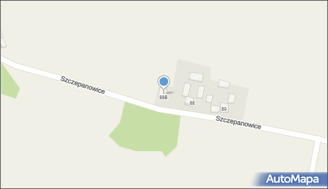 Szczepanowice, Szczepanowice, 88a, mapa Szczepanowice