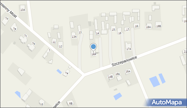 Szczepanowice, Szczepanowice, 14A, mapa Szczepanowice