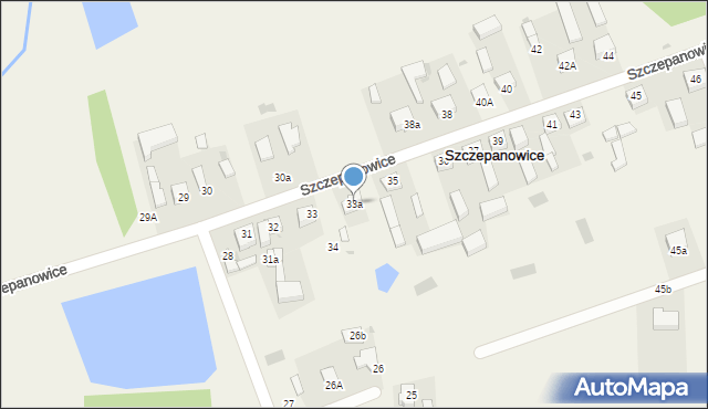 Szczepanowice, Szczepanowice, 33a, mapa Szczepanowice