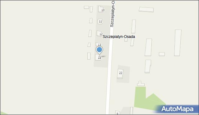 Szczepiatyn-Osada, Szczepiatyn-Osada, 14, mapa Szczepiatyn-Osada
