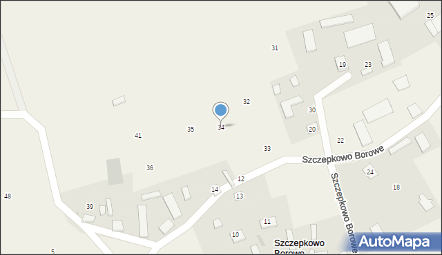 Szczepkowo Borowe, Szczepkowo Borowe, 34, mapa Szczepkowo Borowe