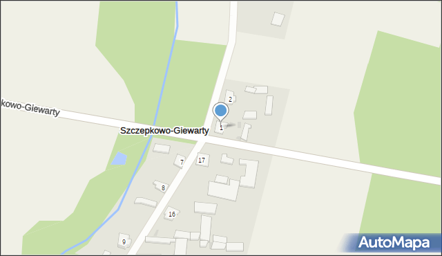 Szczepkowo-Giewarty, Szczepkowo-Giewarty, 1, mapa Szczepkowo-Giewarty