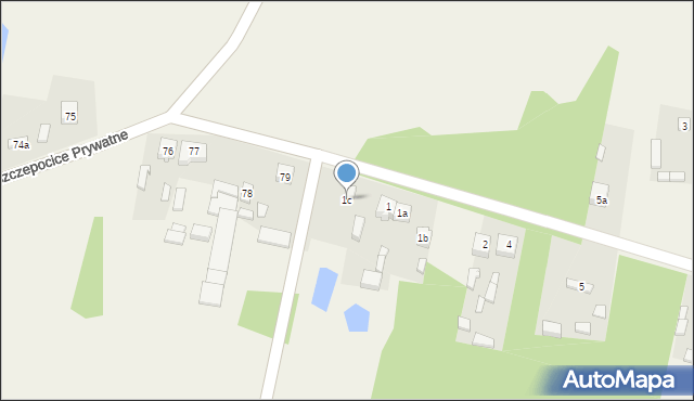 Szczepocice Prywatne, Szczepocice Prywatne, 1c, mapa Szczepocice Prywatne