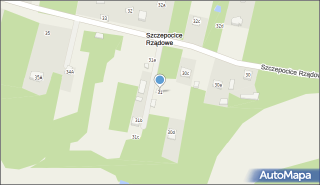 Szczepocice Rządowe, Szczepocice Rządowe, 31, mapa Szczepocice Rządowe